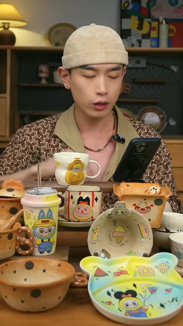 摆件景德镇可爱设计师款陶瓷