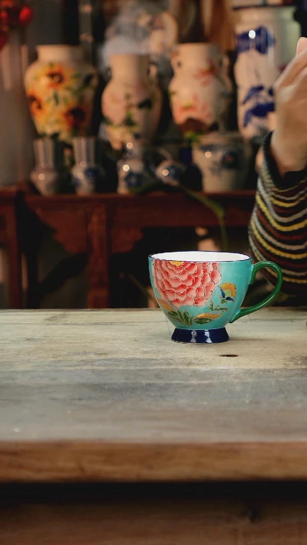 【闪购商品】瓷片景德镇纯手工釉下彩精品花瓶