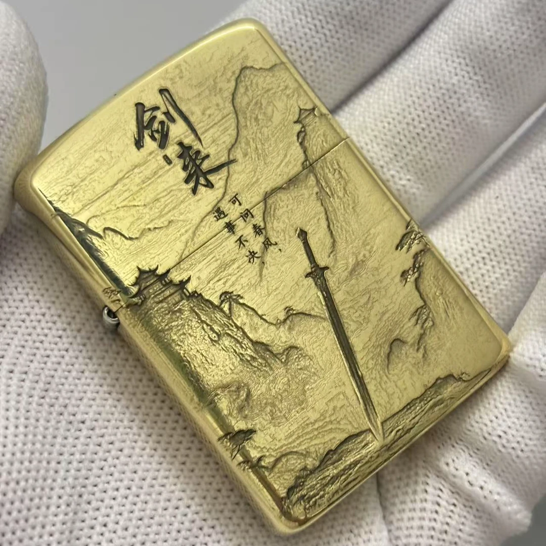 佐罗打火机黄铜盔甲新款剑来