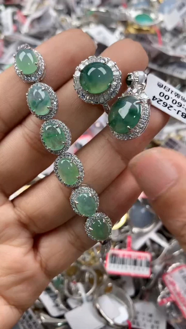 银S925镶嵌戒指翡翠9999-----3