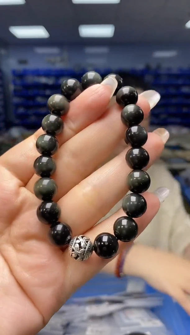 黑曜岩未镶嵌手链TDSL6562