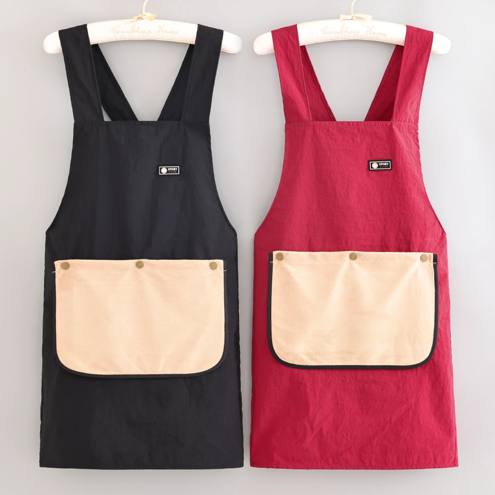 防泼水围裙家用厨房做饭毛巾工作服新款防污定制可擦餐饮围腰防油