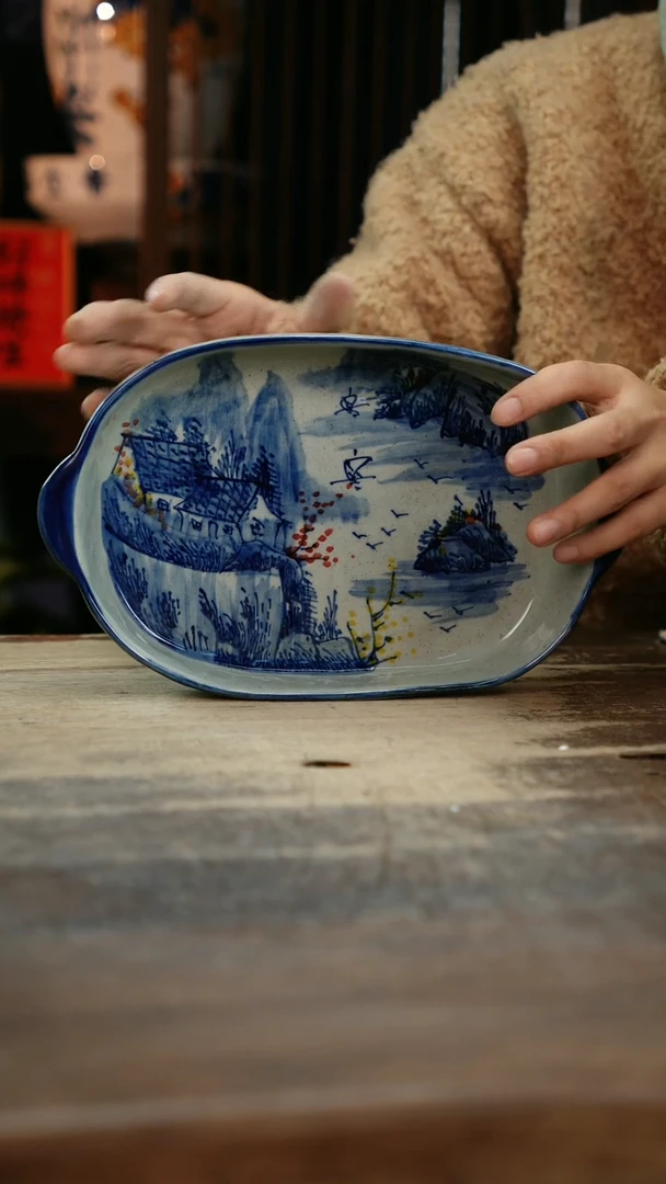 【闪购商品】瓷片景德镇纯手工釉下彩精品餐具