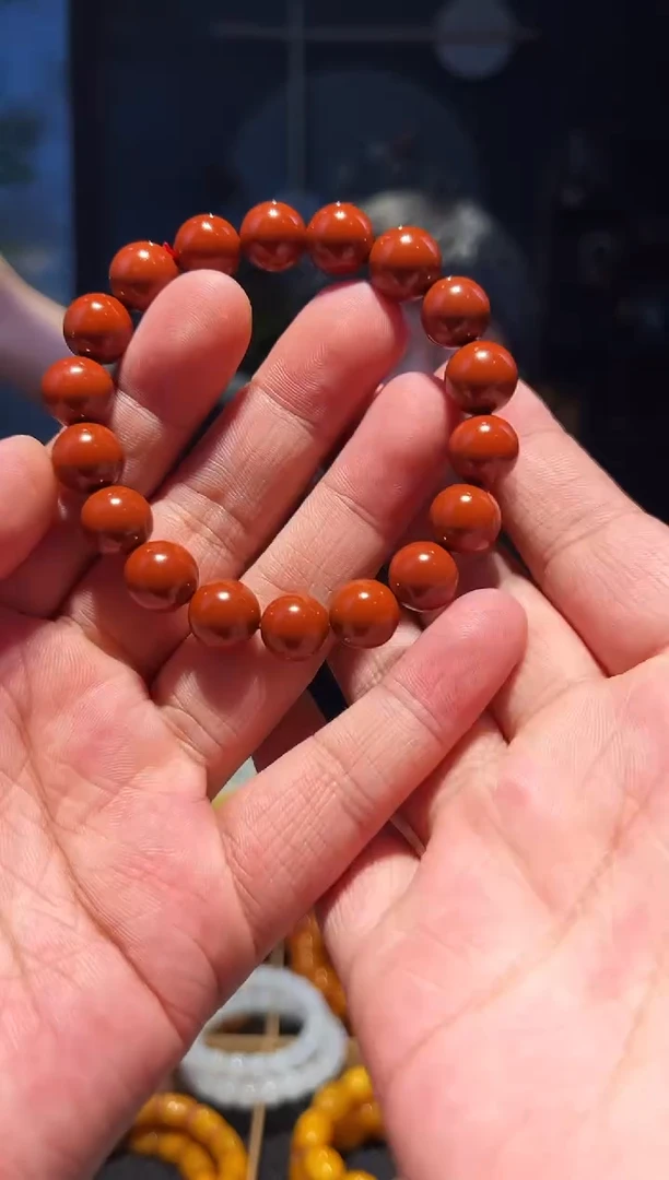未镶嵌手串南红玛瑙11左右精圆