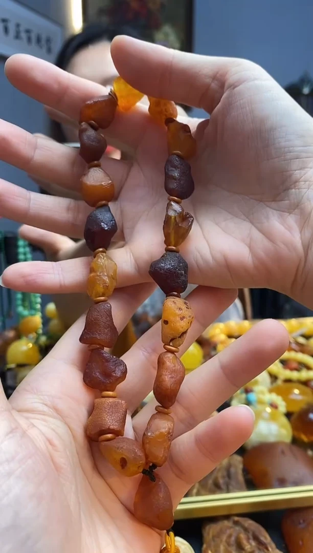 手链琥珀未镶嵌手持