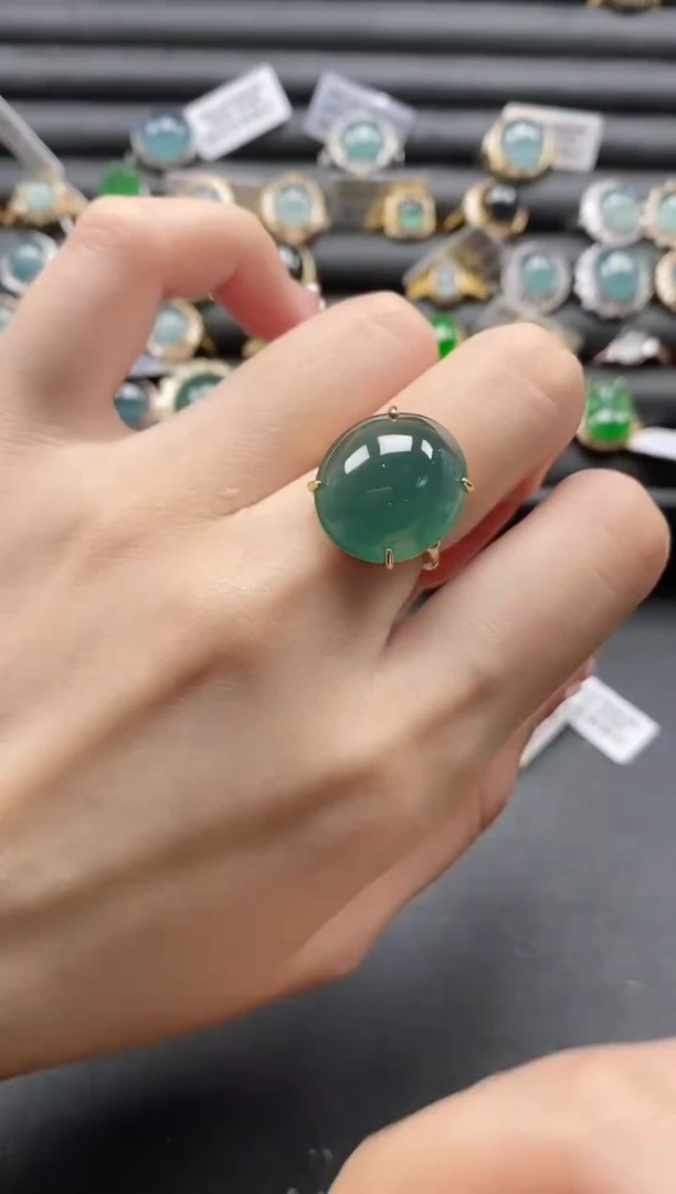 【闪购商品】翡翠戒指银S925镶嵌1111