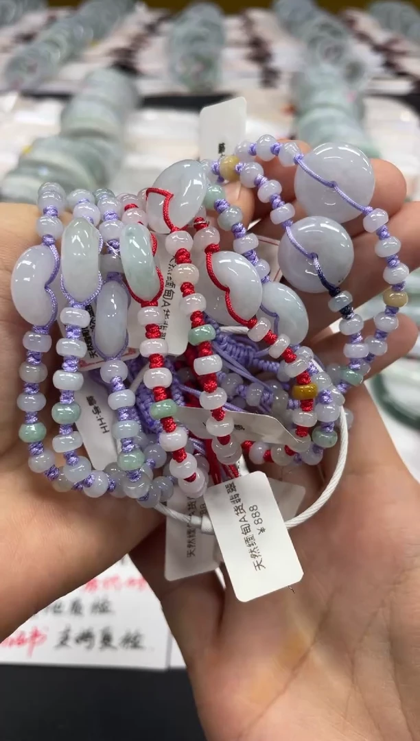 未镶嵌手串翡翠翡翠手串随机多样性发1