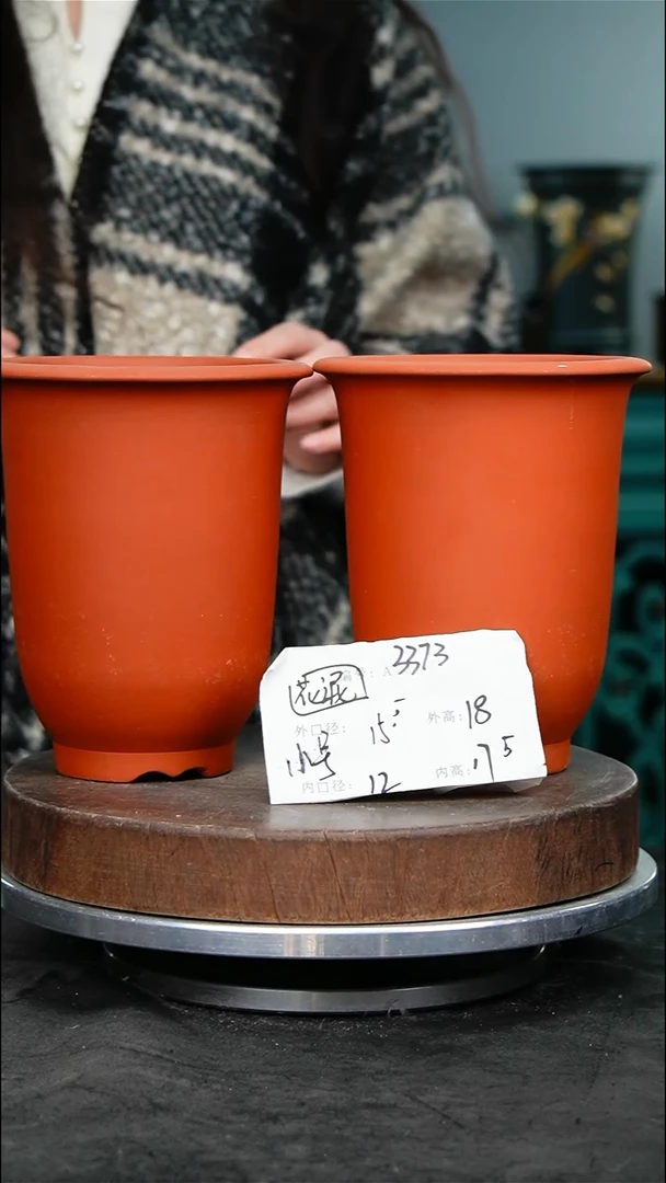 紫砂花盆3373花泥紫砂花盆