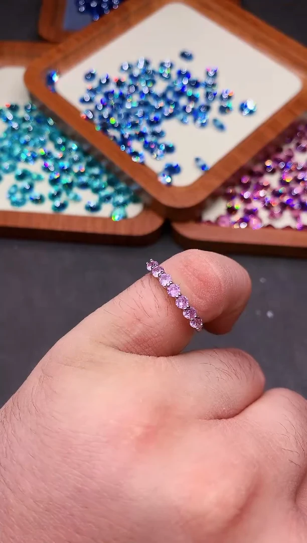 碧玺戒指银S925镶嵌·········