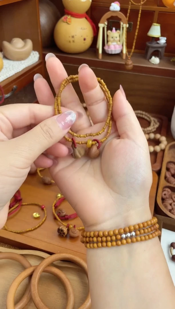 手串/手链核桃竹节手串一物一拍好运连连双圈