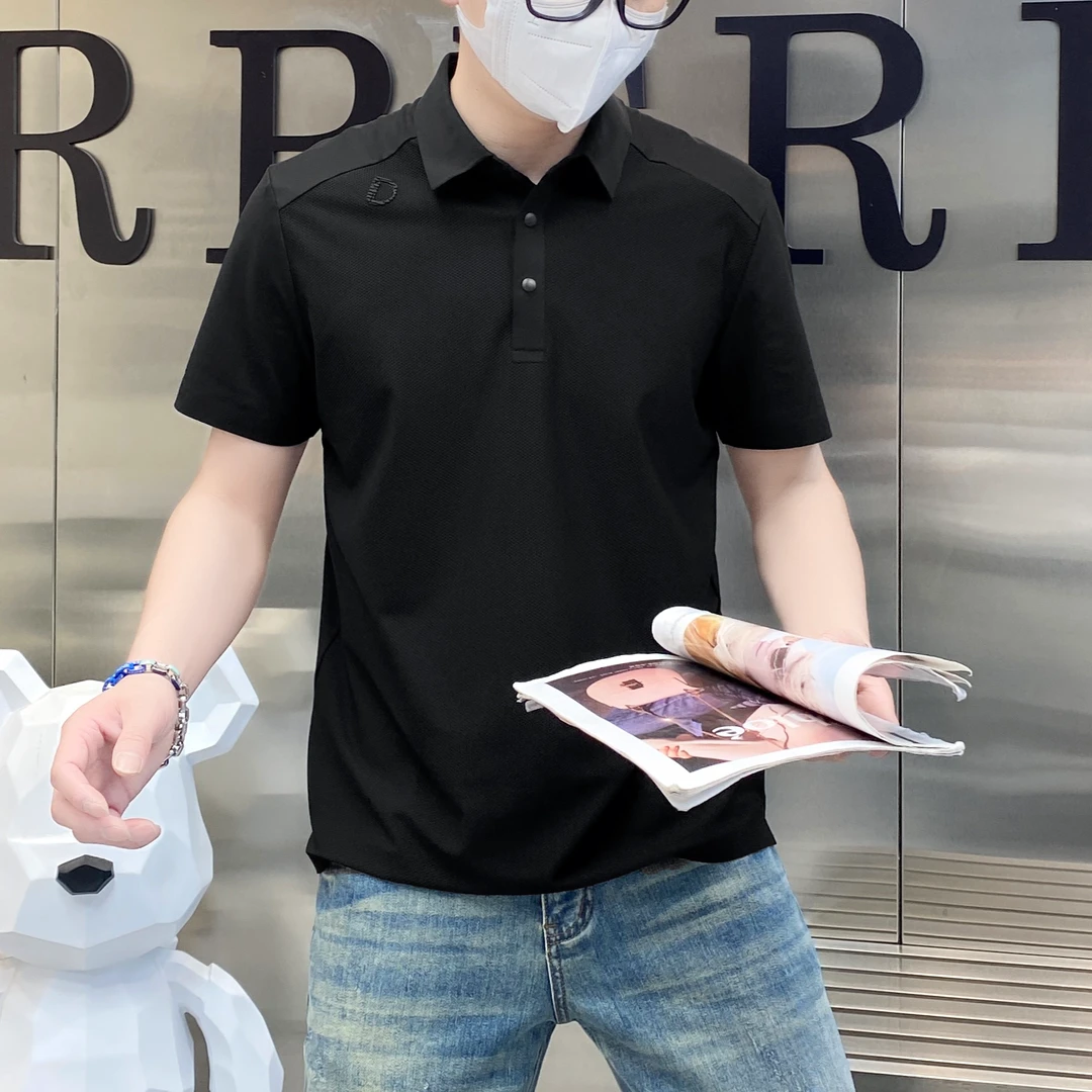BVCIGULM-男士简欧polo设计师款6826透气亲肤AB面轻奢高端短袖
