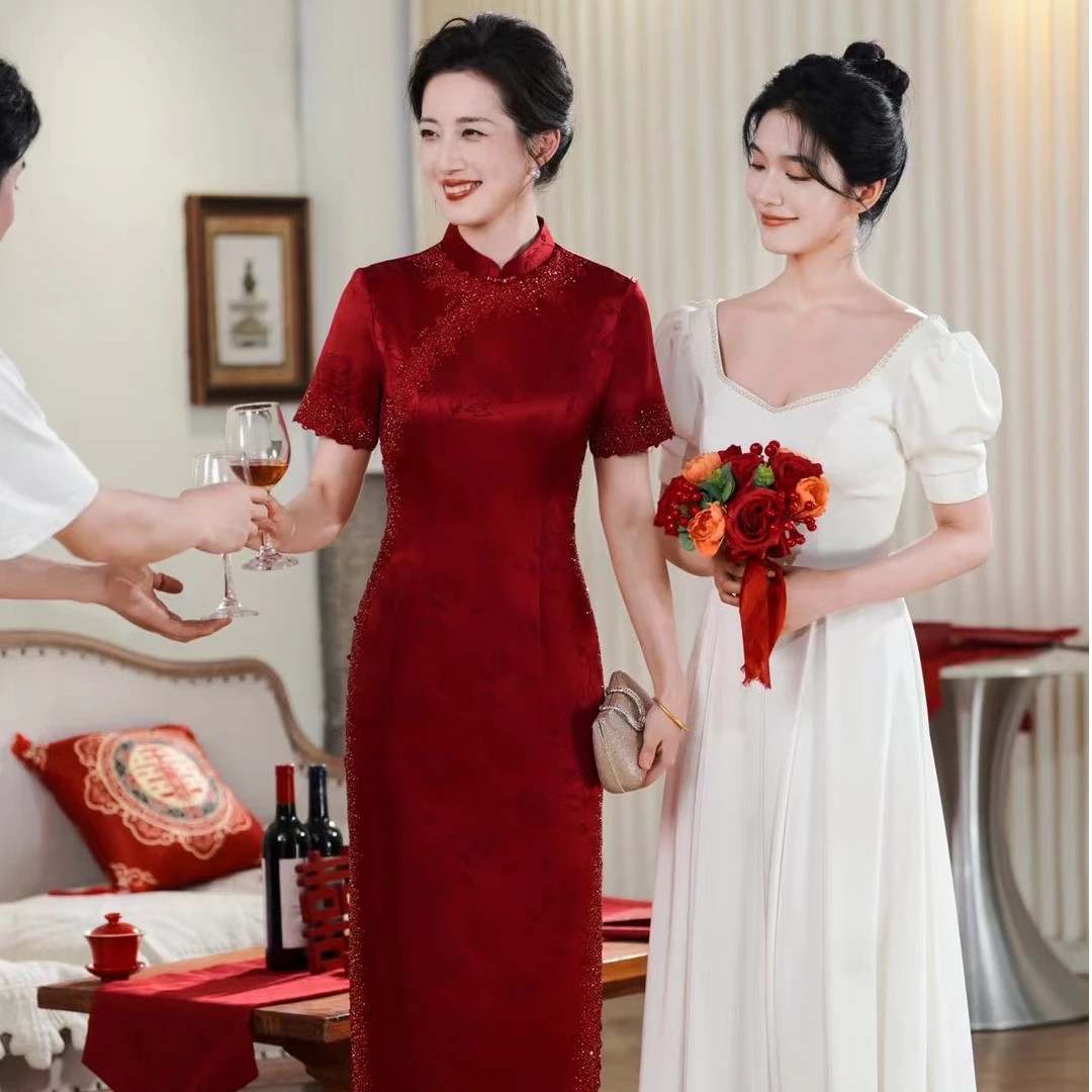 【喜妈妈囍婆婆】吴苏织匠 优雅气质高端旗袍婚宴会大气手工礼服