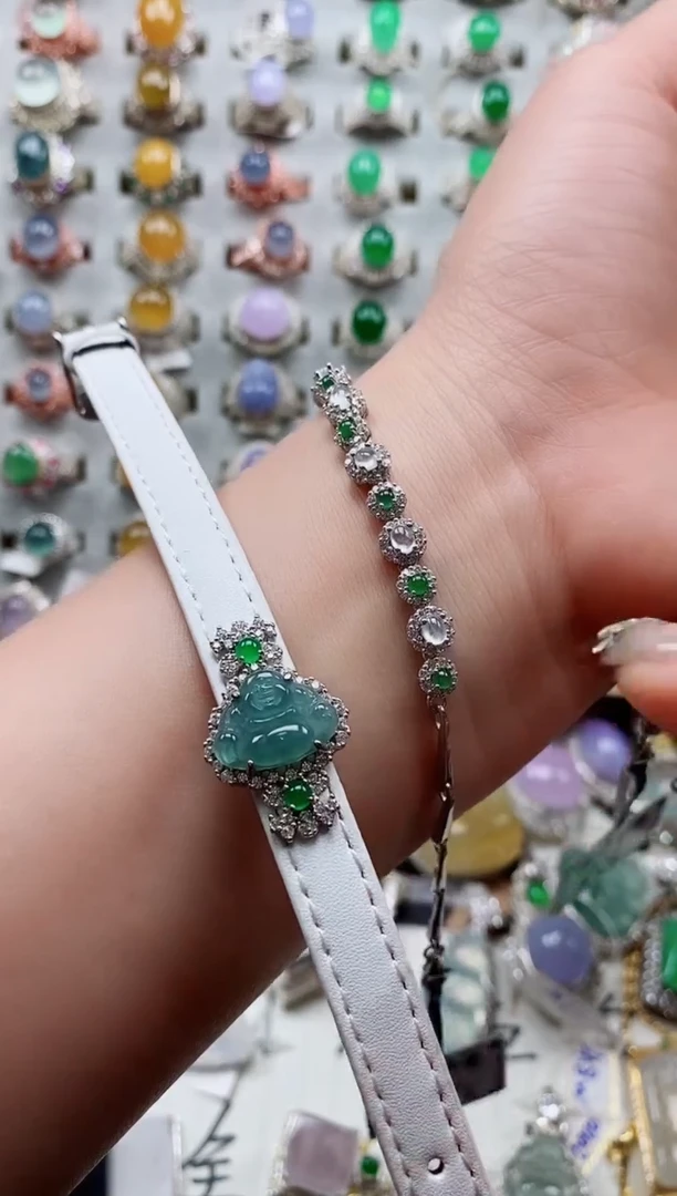 【闪购商品】翡翠戒指银S925镶嵌盘主女戒专场