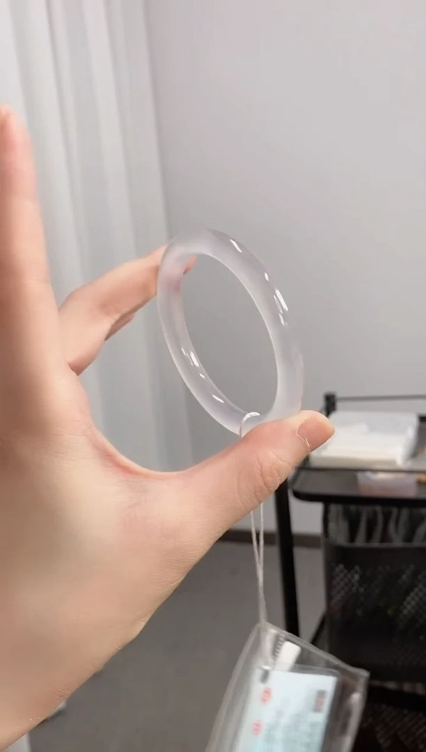 玛瑙/玉髓手镯未镶嵌高冰卡8白月光52-62下单备注圈口