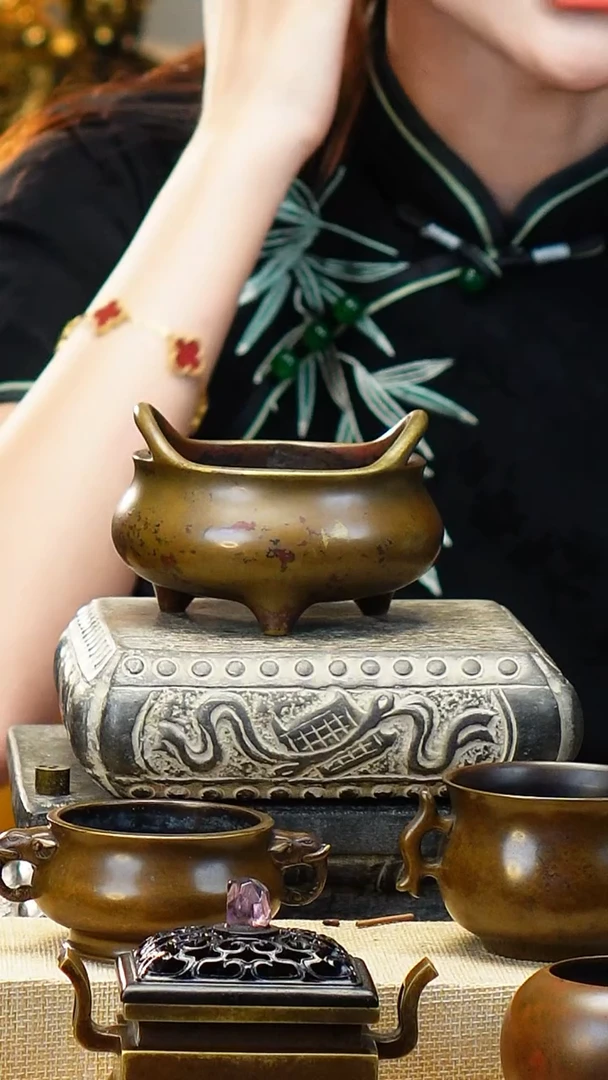 炉天下大红袍凤眼桥耳炉