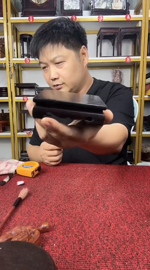 紫檀木类家具大叶紫檀正方底座10CM