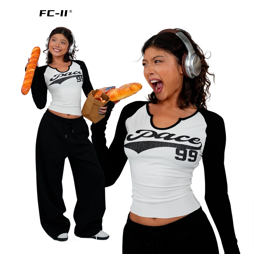 【Fcii】撞色印花长袖 H4S2142