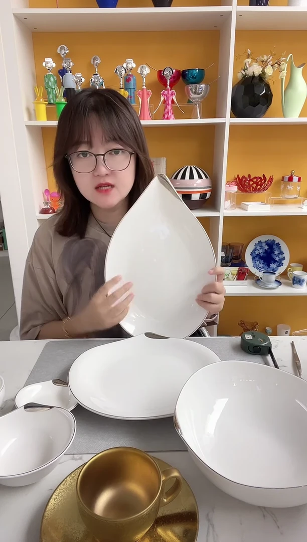意大利敦迪 水滴 鱼盘36cm