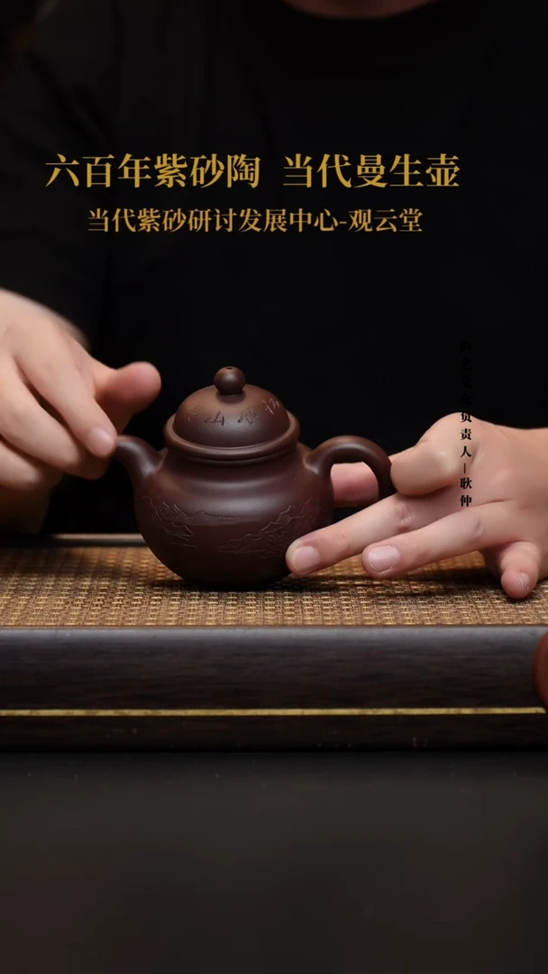 茶壶紫砂壶6 掇球 老紫泥 220CC