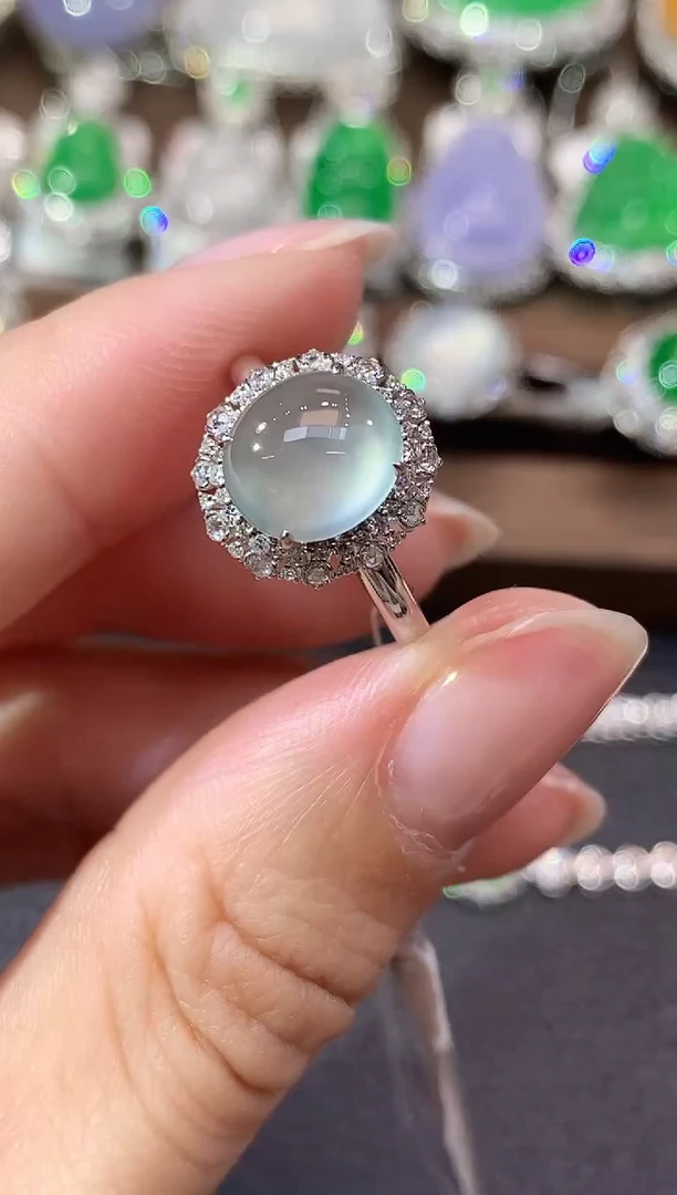 18K金镶嵌戒指翡翠C15