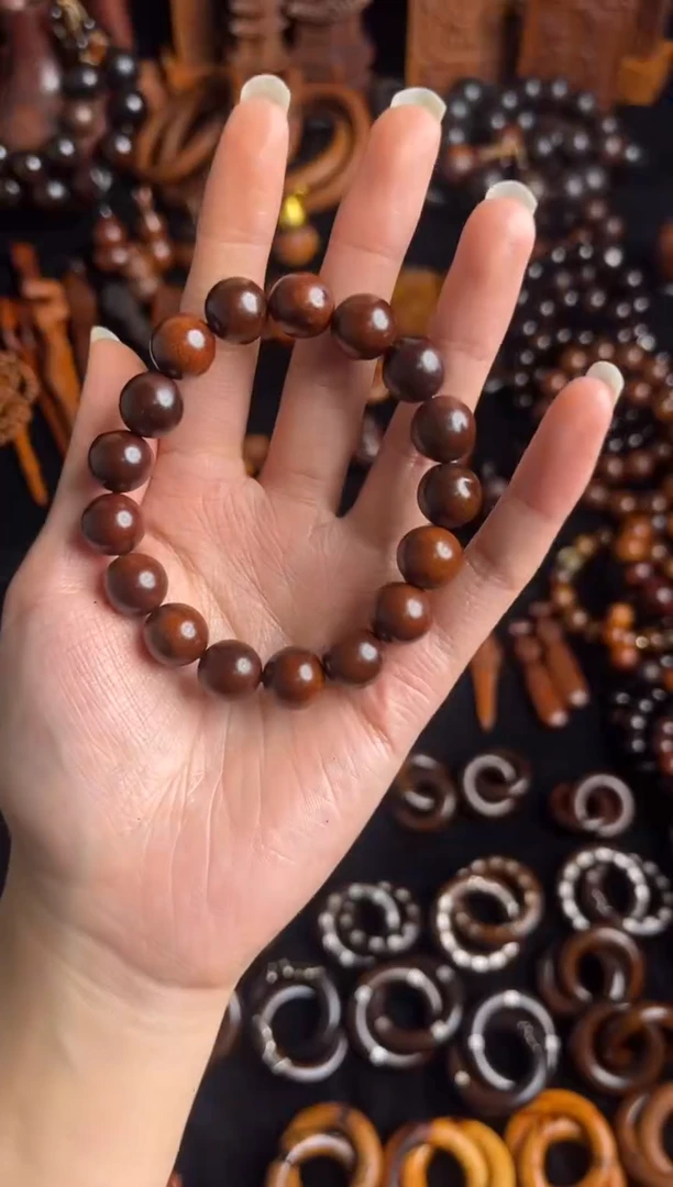 枣木雷击枣木老料手串1.2