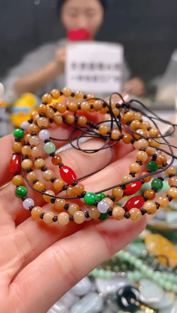 【闪购商品】翡翠颈饰未镶嵌4-5MM/U/翡翠A货一图一物