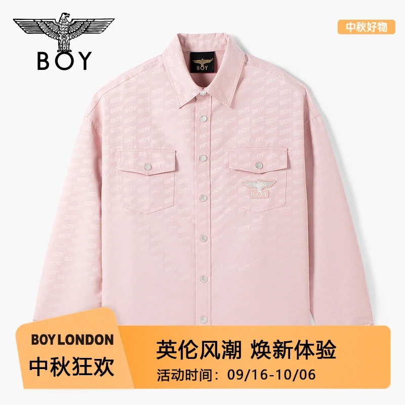 【甜粉英伦】BOYLONDON琥珀流光时尚男女同款长袖衬衫外套N21900