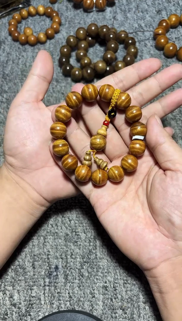 金丝楠手串/手链枯木老料1.5水波纹360