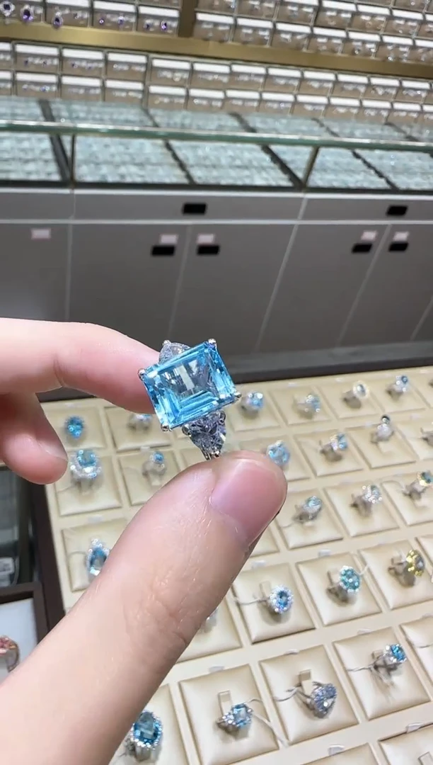 【闪购商品】托帕石戒指银S925镶嵌设计款