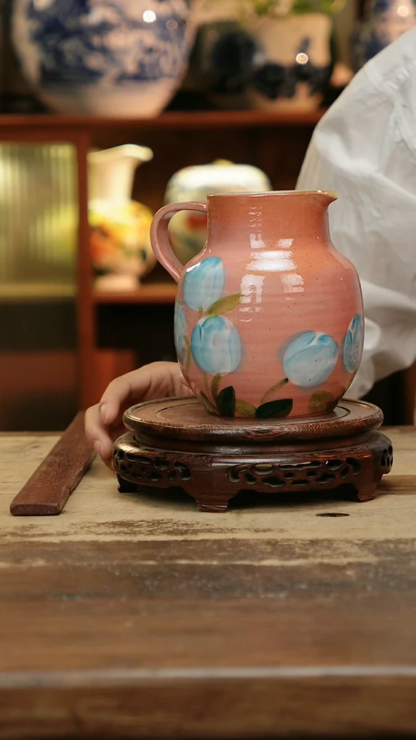 摆件景德镇纯手工釉下彩精品茶具