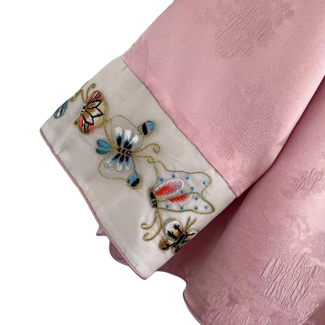 i-EAST 玉楼香春~新中式提花刺绣衬衫上衣-4C BY24100