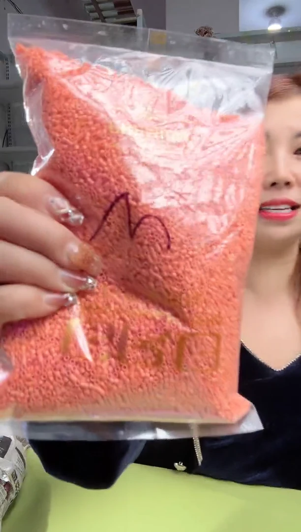 玻璃0119古董珠2.5规格到手1包橘色