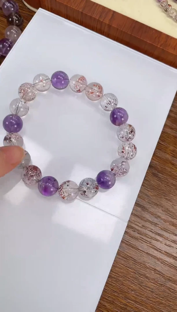 【闪购商品】水晶手链未镶嵌超七手串10+mm 多样性发一