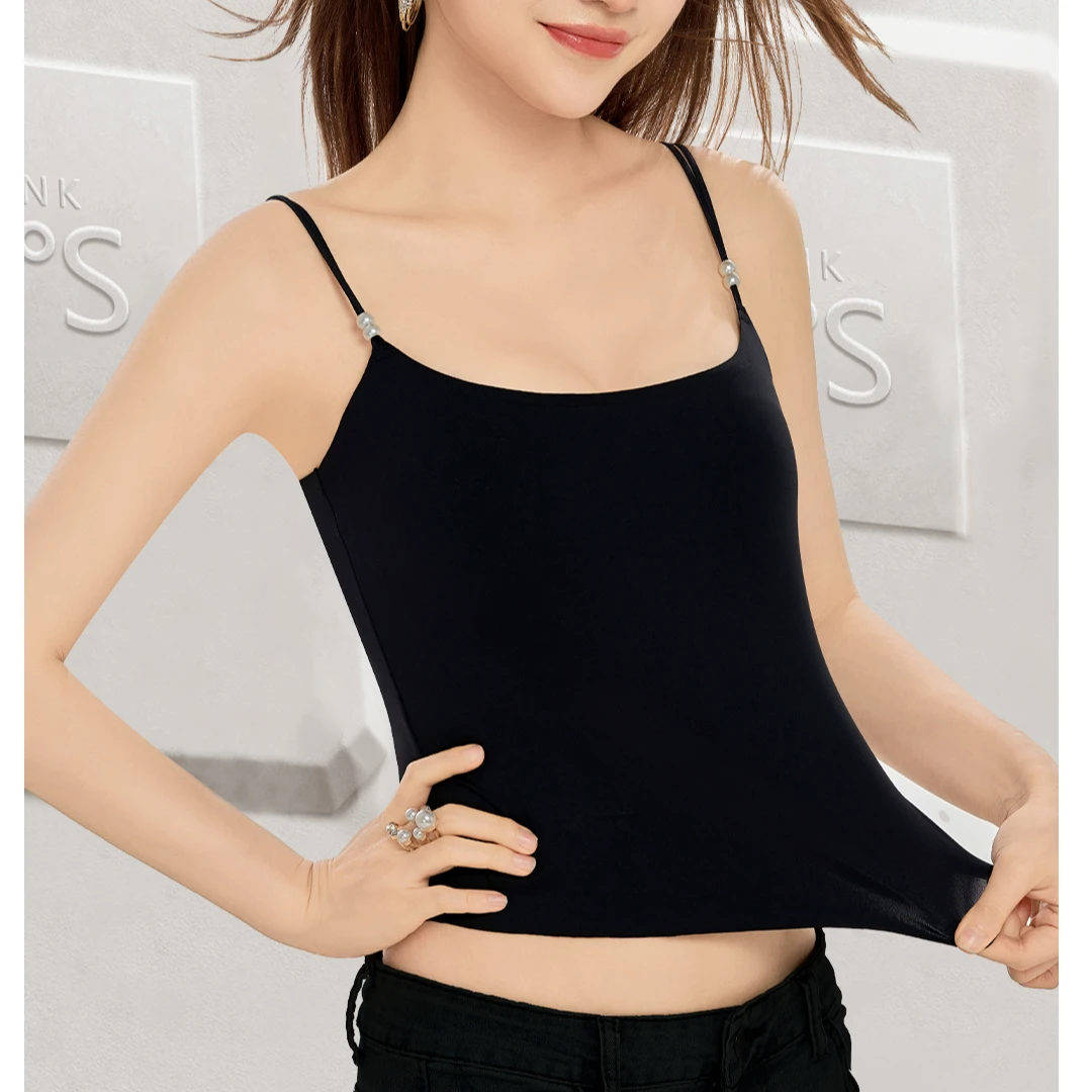 执感2806香氛百搭珍珠背心10A抗菌凉感内衣奢护系列一体式内衣