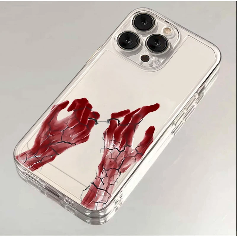 艺术情侣对戒适用iphone16/15promax手机壳苹果13/12透明14卡通11