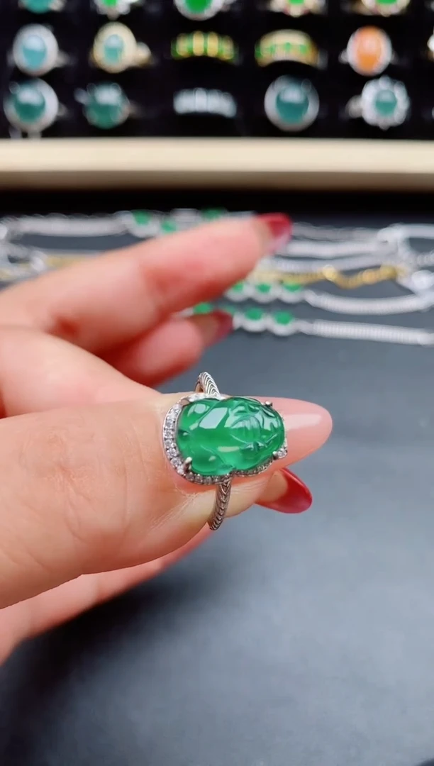 【闪购商品】翡翠戒指银S925镶嵌321321
