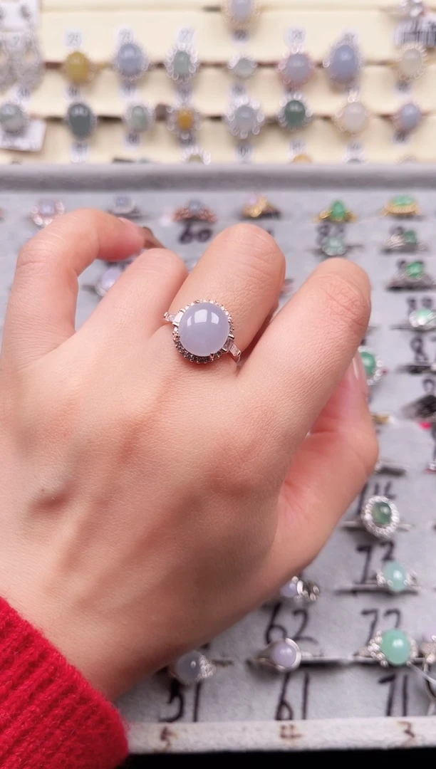 【闪购商品】翡翠戒指银S925镶嵌戒指