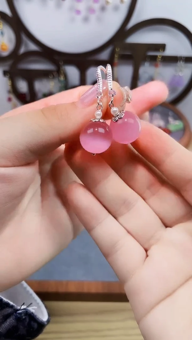 银S925镶嵌耳饰玛瑙/玉髓169000