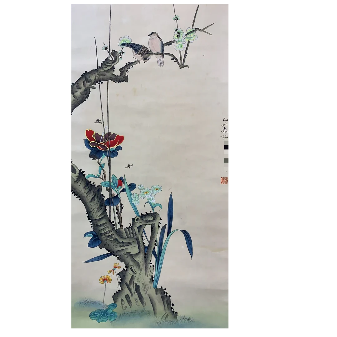 于 花鸟立轴 100 50 4.5平尺