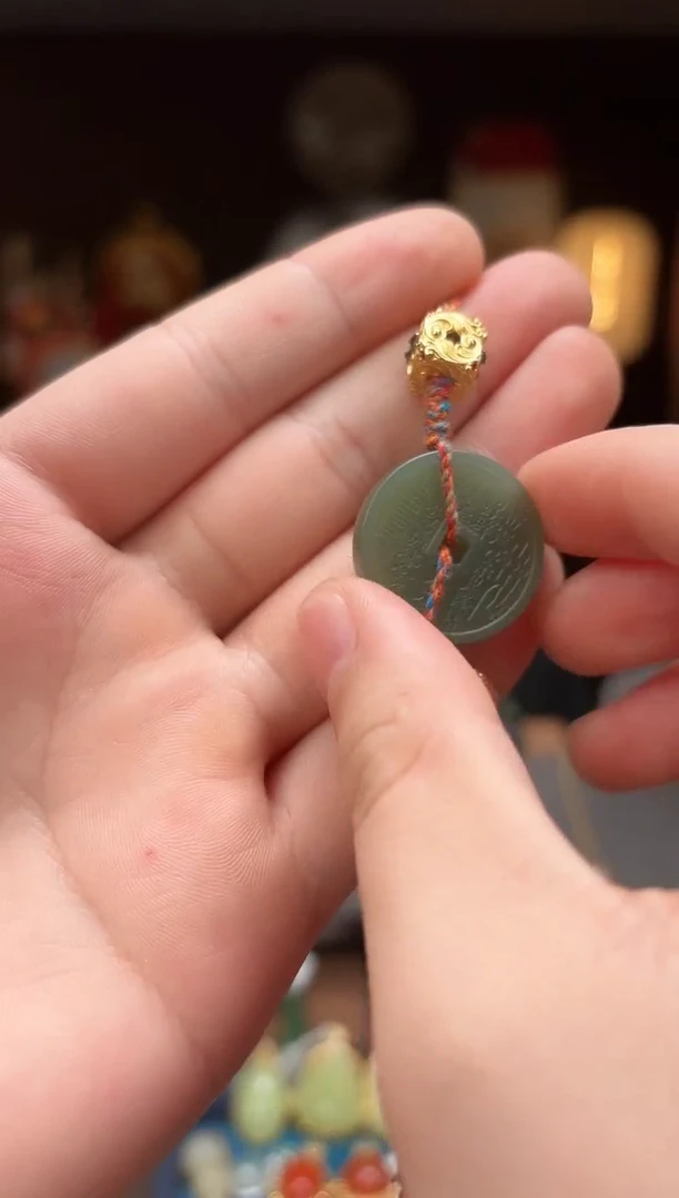 【闪购商品】和田玉AS91山鬼花钱未镶嵌-