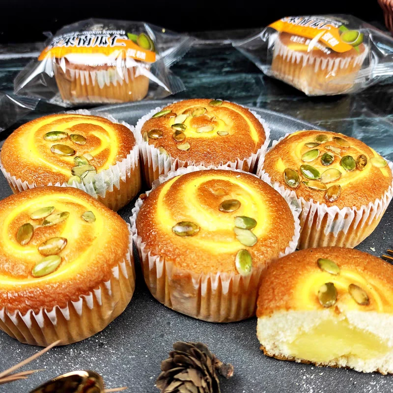 超软坚果南瓜仁夹心蛋糕营养早餐食品休闲零食解馋糕点