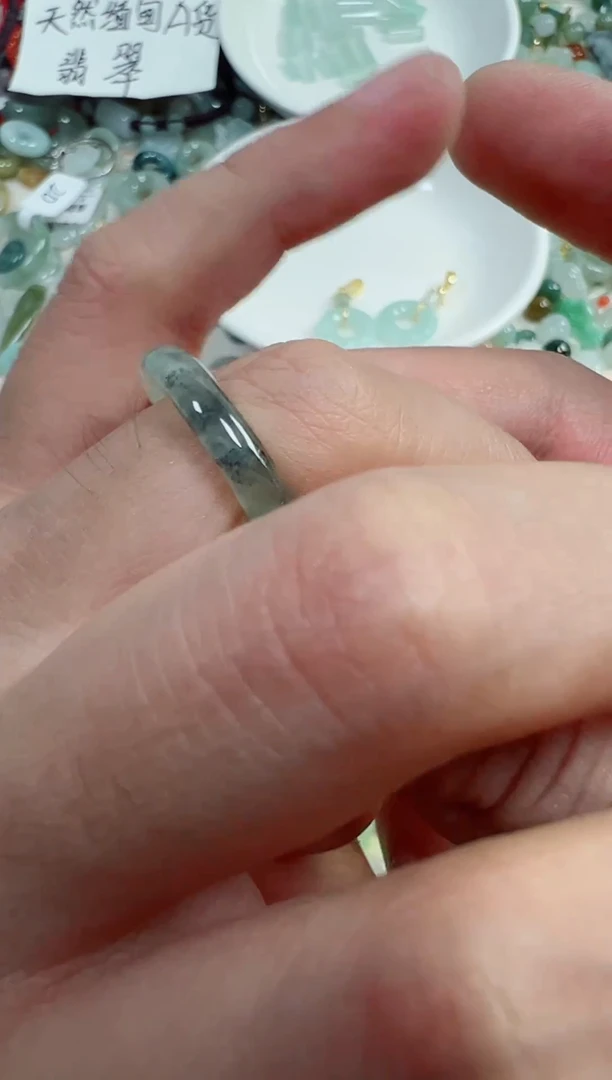 翡翠散珠86号链接，A货翡翠 17圈