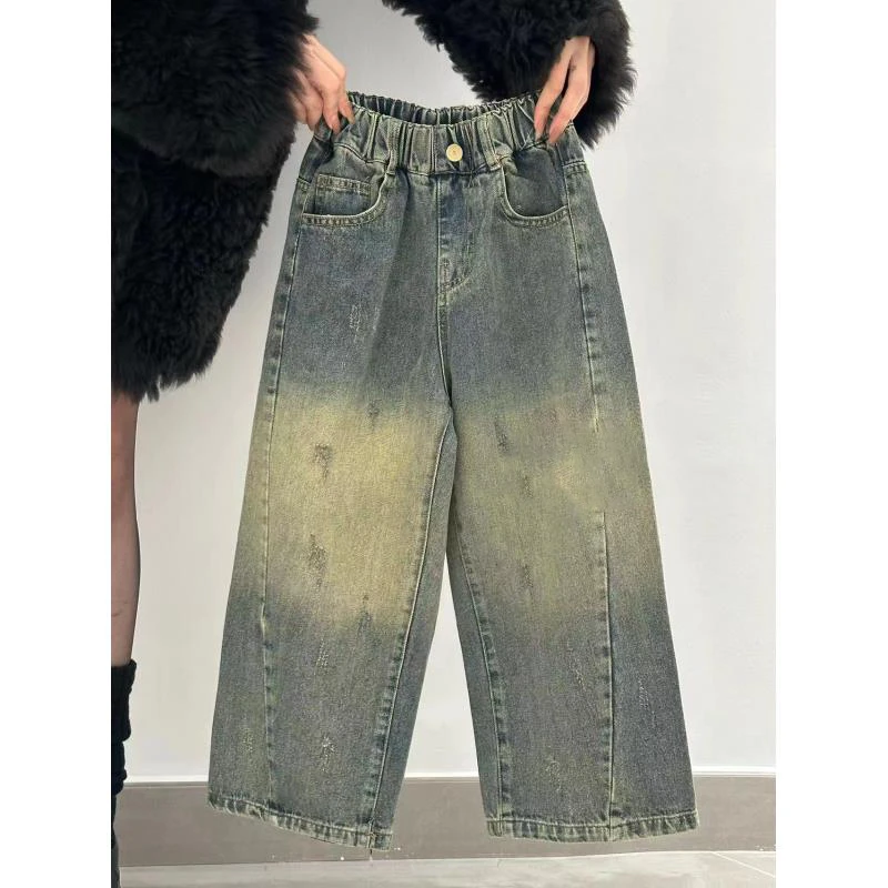 407219《现》优选韩版儿童时尚洋气百搭休闲牛仔裤