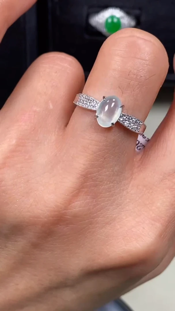 【闪购商品】翡翠戒指银S925镶嵌6952