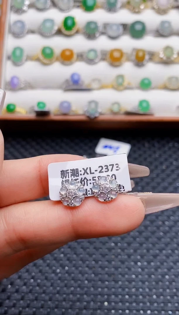 银S925镶嵌戒指翡翠1691