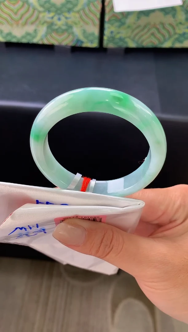 未镶嵌手镯翡翠天然A货缅甸翡翠K75圈口55.8