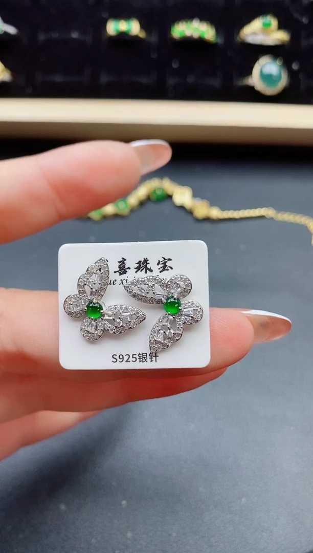 【闪购商品】翡翠银S925镶嵌戒指321321