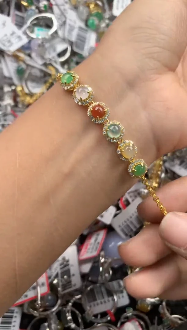 银S925镶嵌戒指翡翠10              3