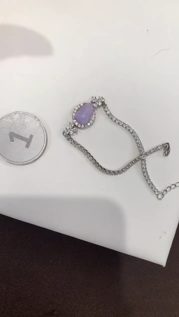 颈饰银S925镶嵌翡翠天然缅甸a货翡翠