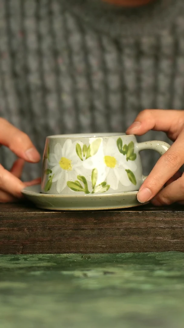 青诗集手工手绘瓷器